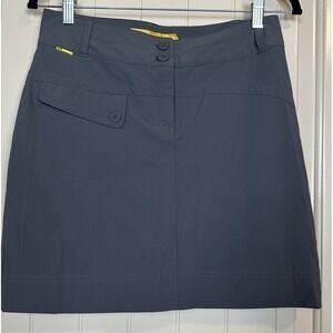 Lole Skort Womens 6 Skirt Gray Stretch Hiking Outdoors Quick Dry UPF 50 Active